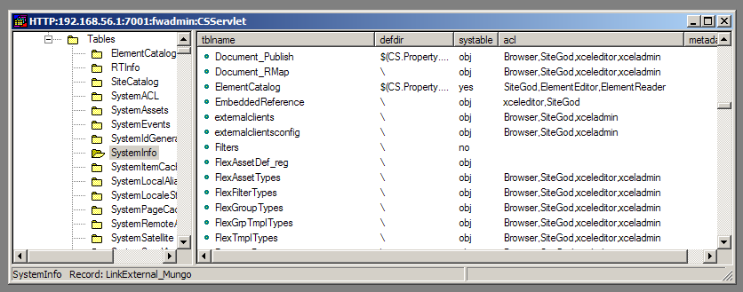 SystemInfo with ACL SystemInfo with ACL